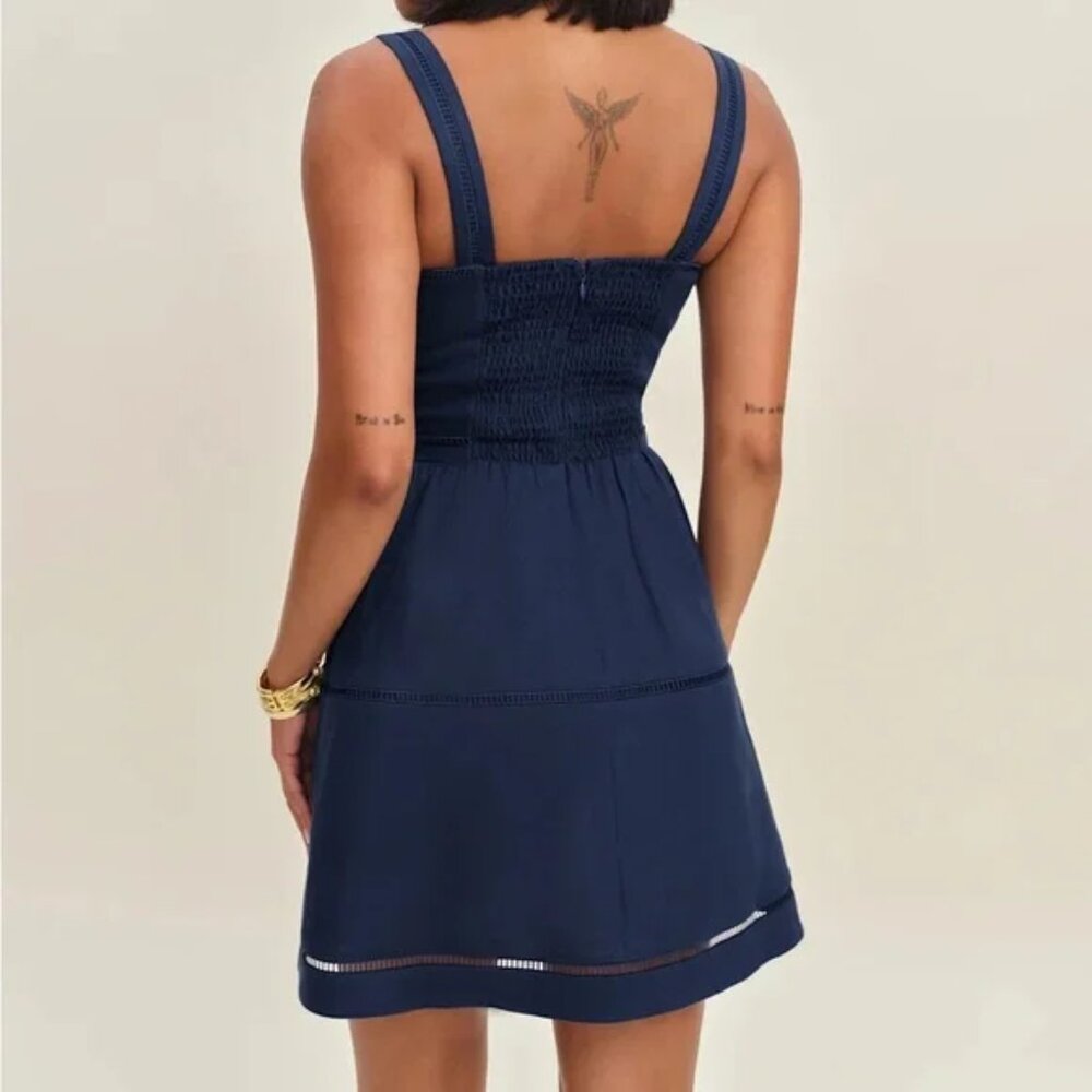 NWT Everett Mini Linen Dress - Danube Size 12 - Picture 3 of 8